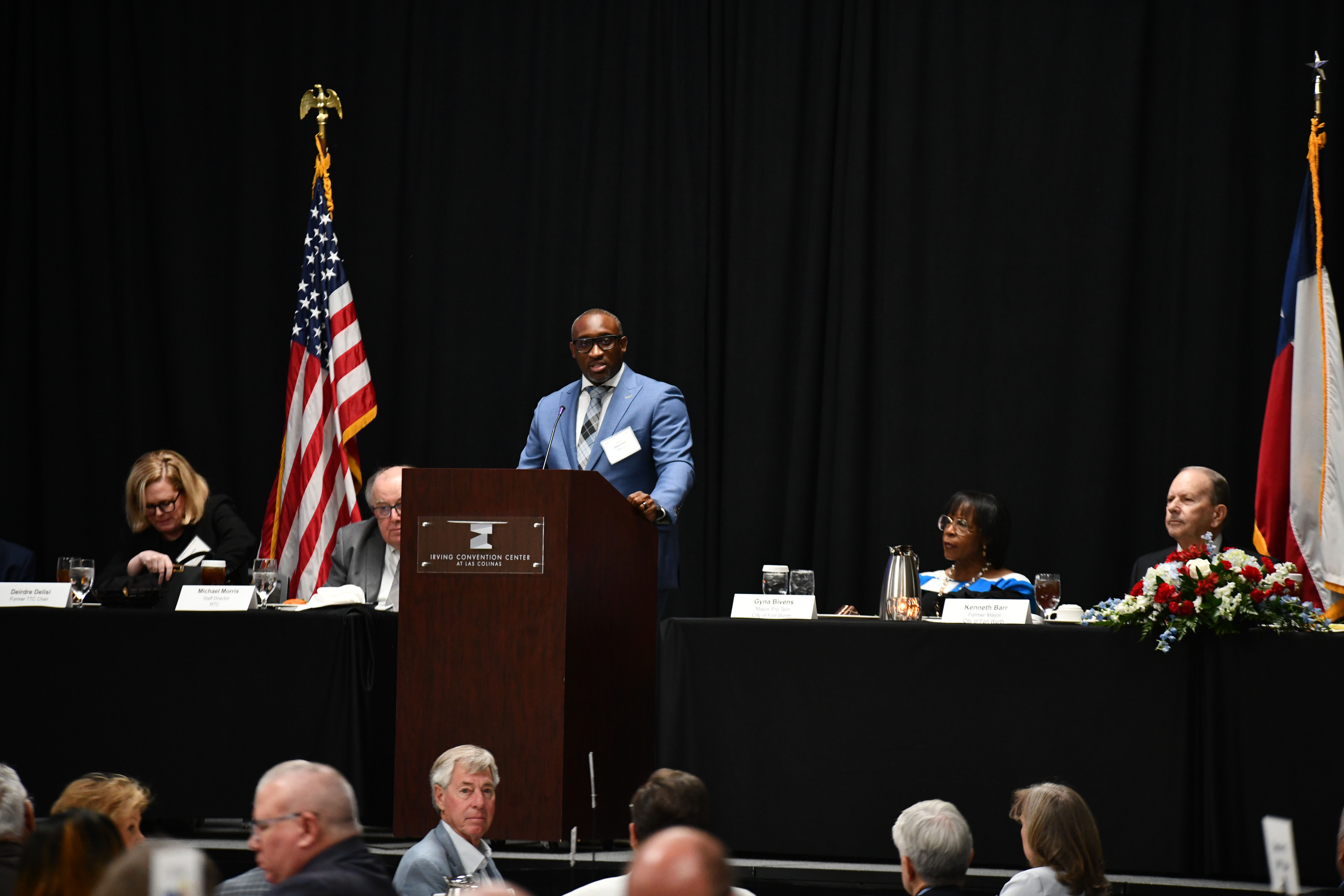 Stephen Mason, Mayor of the City of Cedar Hill, discusses the impact of the Regional Transportation Council during the 50th anniversary luncheon.