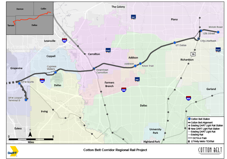 This is a map preview of the Silver line regional rail