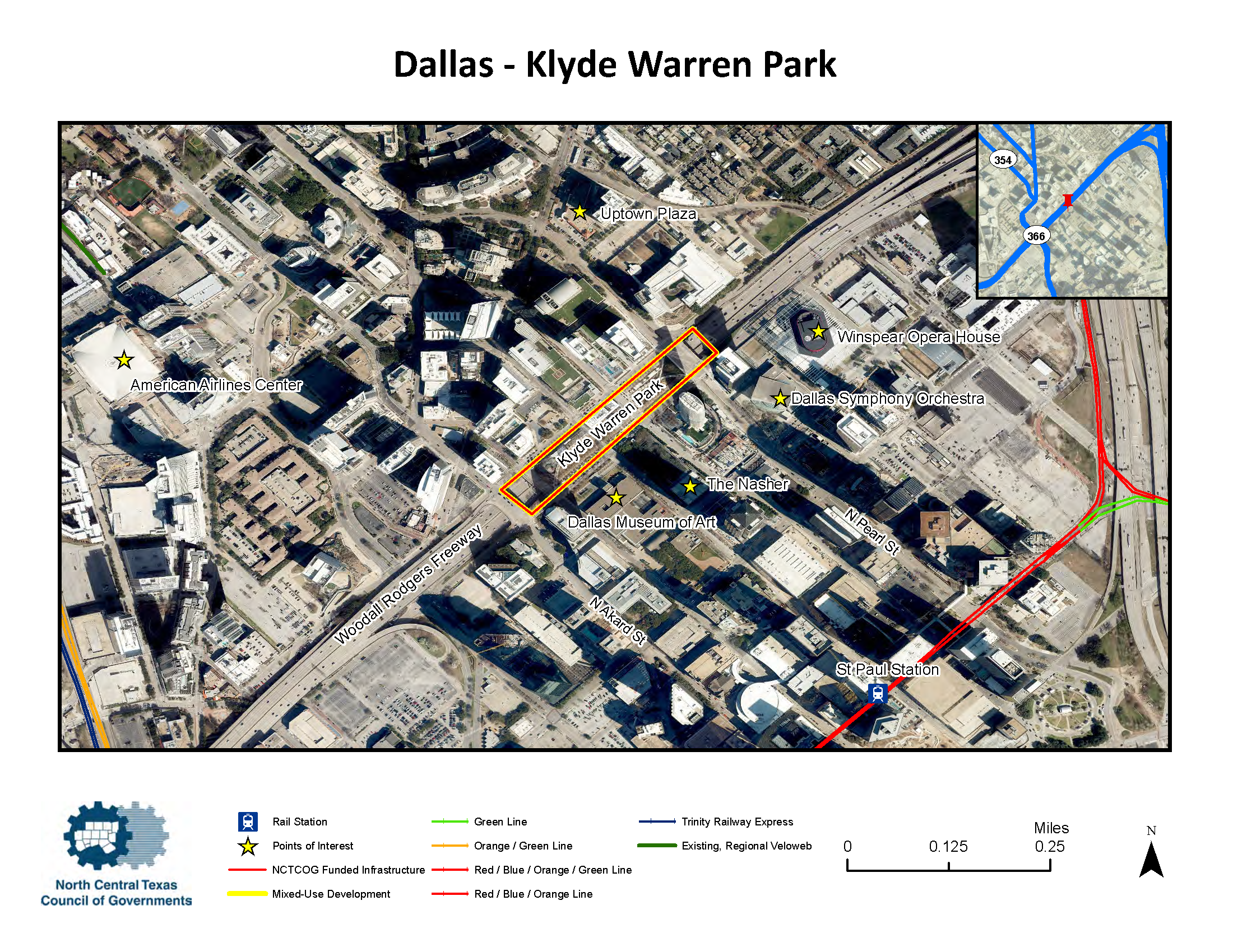 Dallas Klyde Warren Park Map Overview