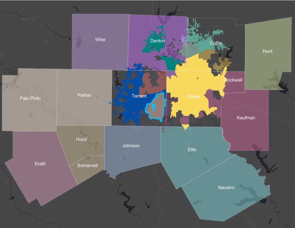 This is a thumbnail of the public transportation provider services in the DFW area. For more information, call James Mclane at 817-704-5636