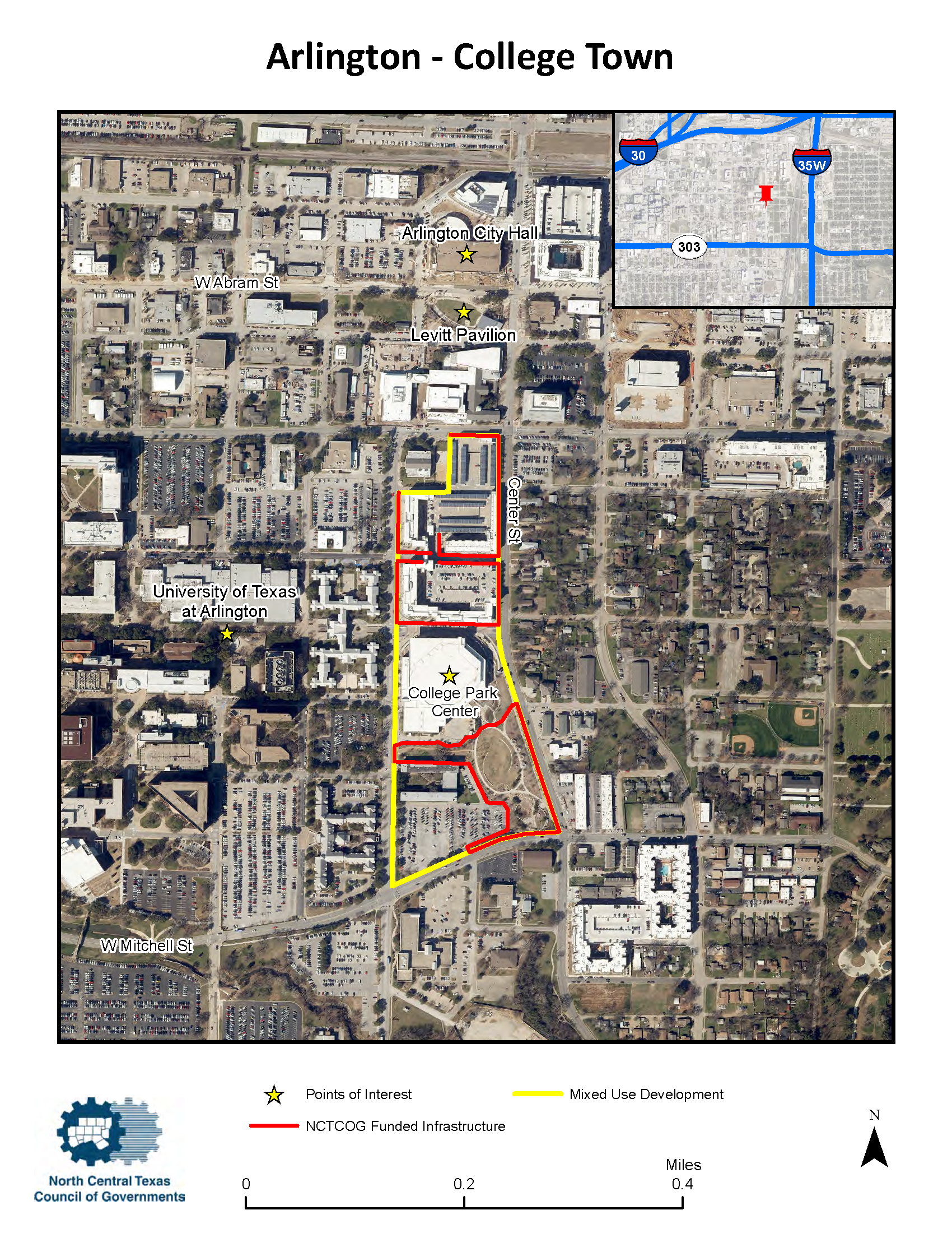 Arlington College Town Map Overview