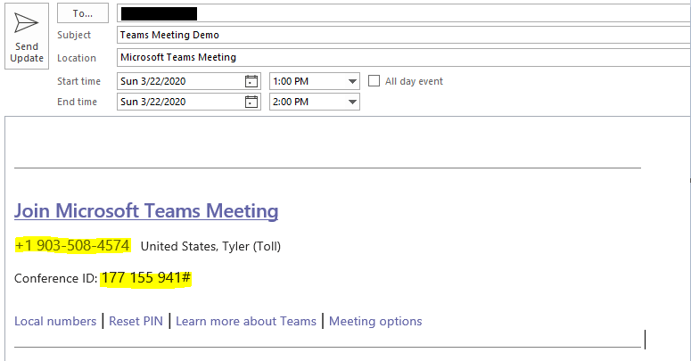 Teams Meeting Invite