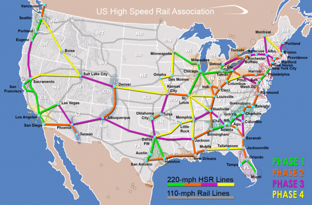 U.S. High-Speed Rail Vision Map