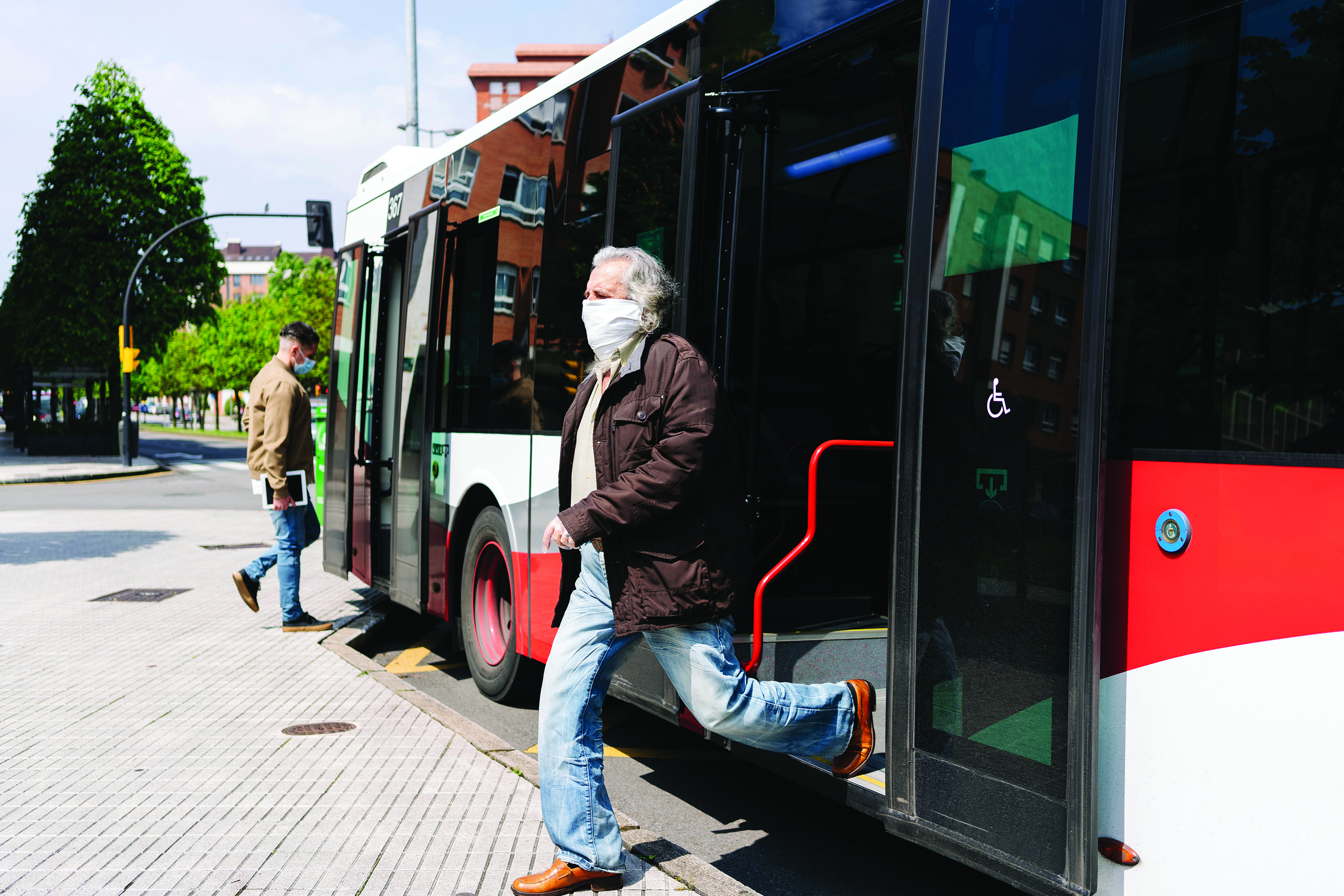 Getty Image- Man Exits Bus