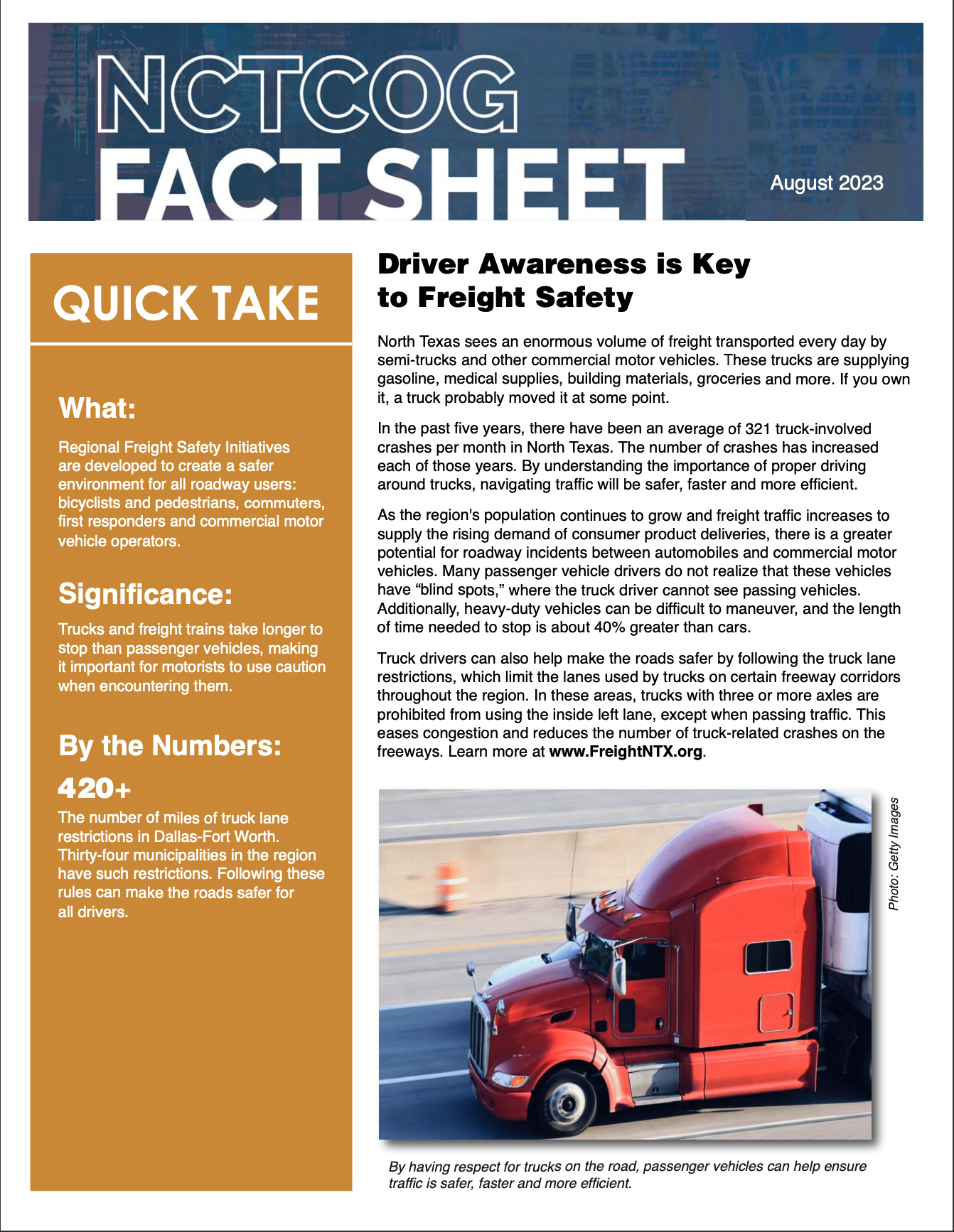 Thumbnail to NCTCOG Fact Sheet