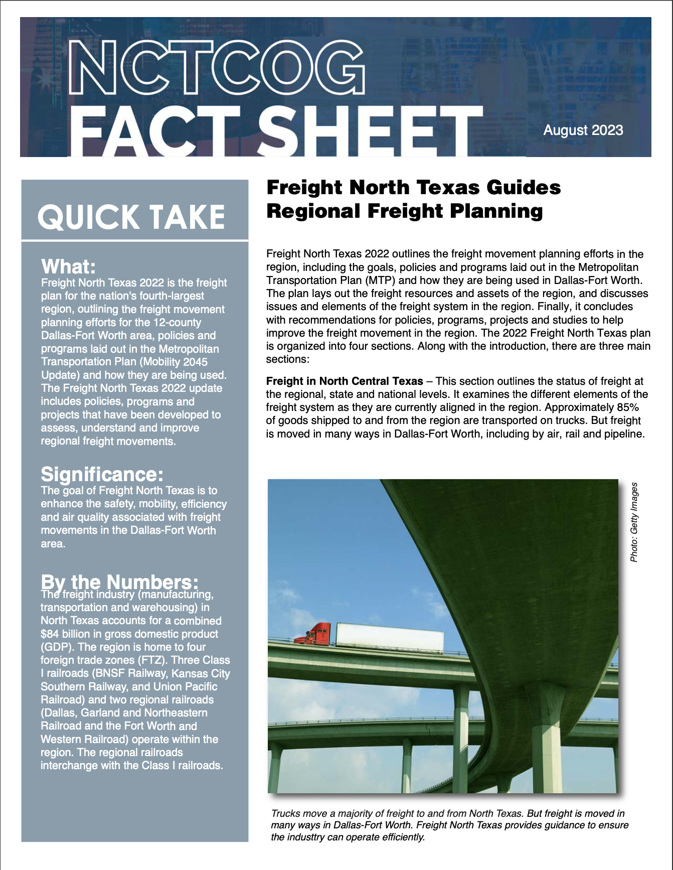 Thumbnail to NCTCOG Fact Sheet