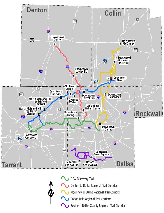 Highway Map of North Dallas