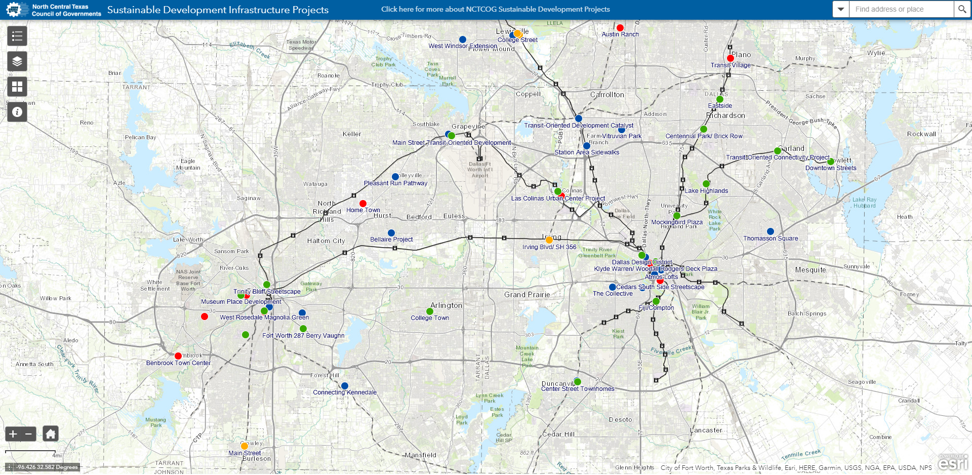 Map thumbnail with aerial view of Sustainable Development Infrastructure projects