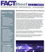 This is a small graphic capture of the front page of the Mobility 2045 Fact Sheet