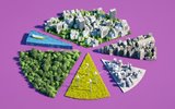 Pie Shaped sections of land