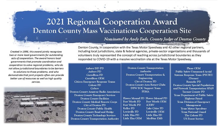 2021 Regional Cooperation Award