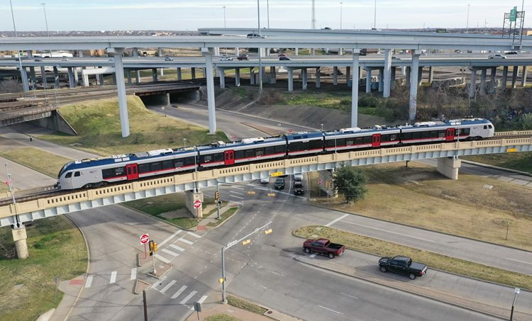This is an image of the Trinity Metro rail line.