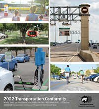 This is an image collage of transportation efforts for the Transportation 2018 conformity document