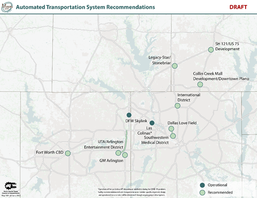 Automated Transportation System Recommendation Locations