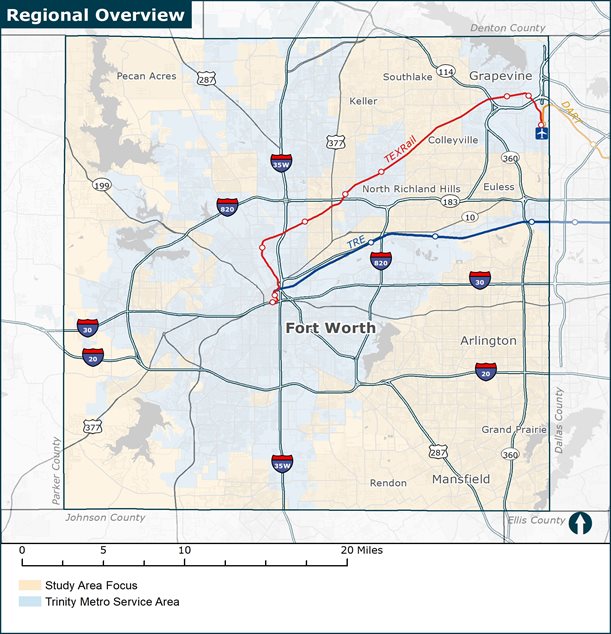 This map shows Tarrant County transit study locations along with the existing roads and transit rail options for additional information, please contact Vivian Fung at (682) 433-0445.