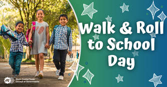 Grade school kids walking to school