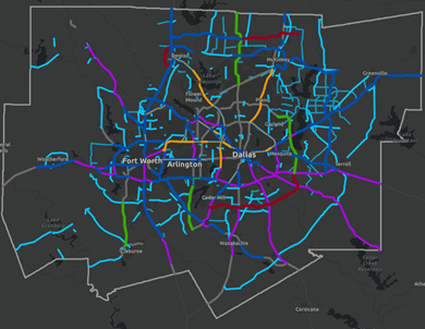 Map thumbnail linked to interactive map that outlines Mobility 2045 Update's recommendations