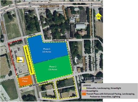 Proposed location of mixed-use development