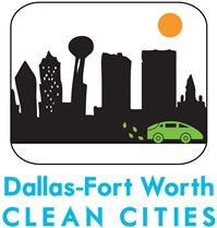 Logo of Dallas-Fort Worth cities promoting the use of fuel efficient cars in the Dallas- Fort Worth area for a clean city