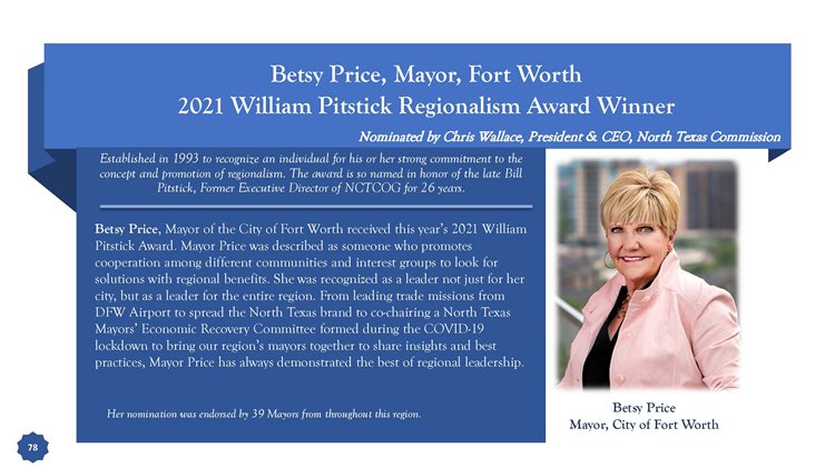 2021 William Pitstick Regionalism Award