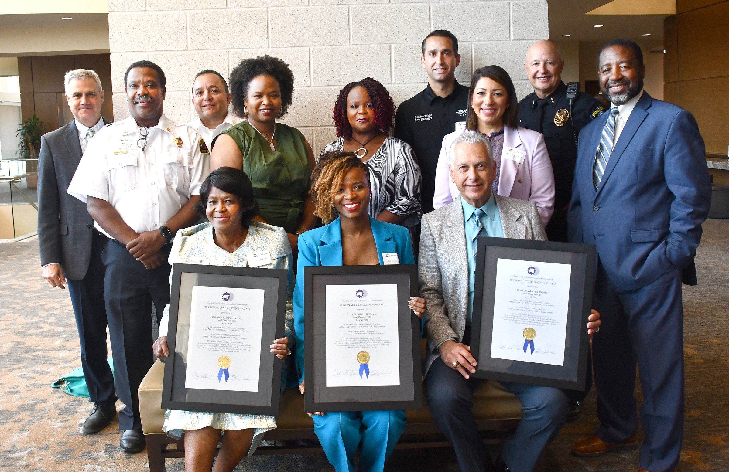 Cities of Cedar Hill, Duncanville, and DeSoto receive the Regional Cooperation Award