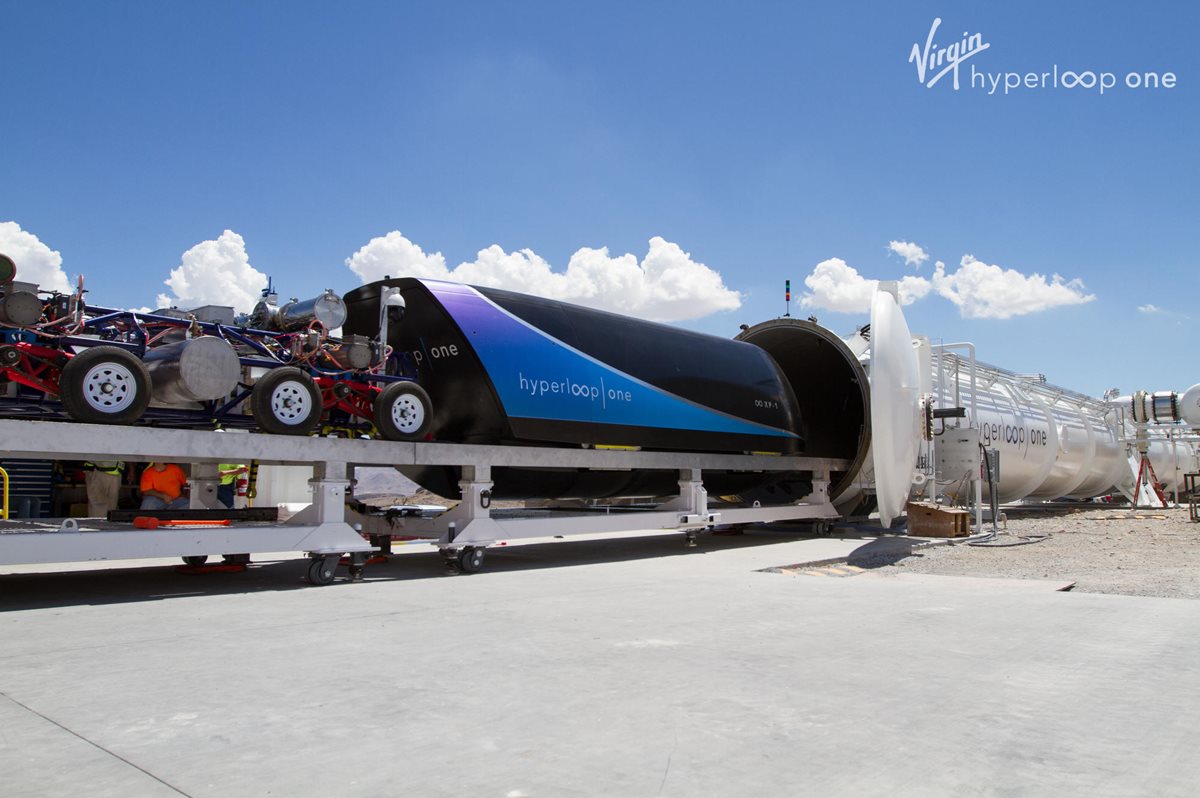 This is an image of the Virgin Hyperloop One
