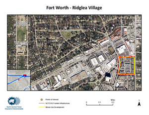 This is an aerial view of Ridglea Village in Fort Worth