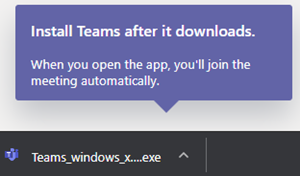 Teams Download Complete